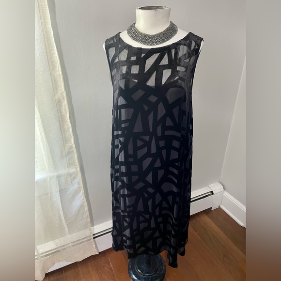 Barely worn Eileen Fisher dress with under slip - Picture 1 of 7